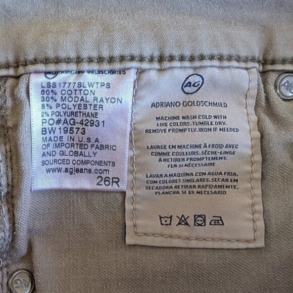 AG Adriano Goldschmied Beige The Farrah Skinny Ankle Pant - Picture 8 of 8